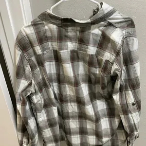 Carhartt Women’s Flannel Long Sleeve Button Down Shirt Grey & Red Extra Large thumbnail 3