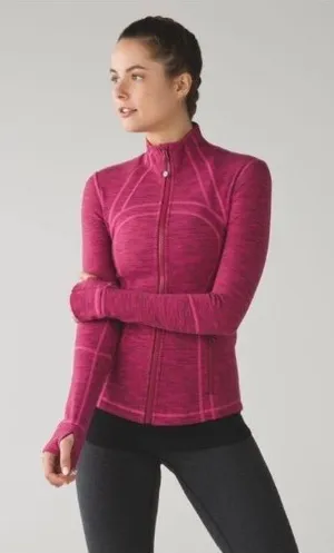 Lululemon Define Jacket Diamond Jacquard Berry Rumble Jewelled Magenta 10 W4100S thumbnail 1