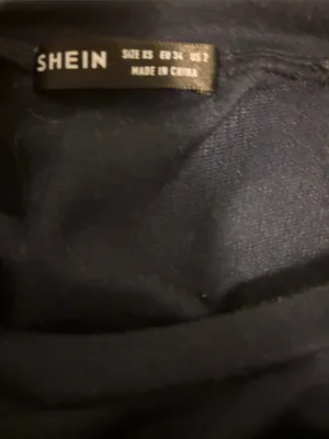 SHEIN Navy Crewneck Sweatshirt with White and Red Text thumbnail 3