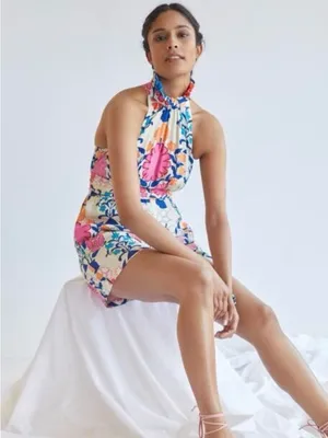 NWT Anthropologie Plenty by Tracy Reese Floral Romper Small thumbnail 2