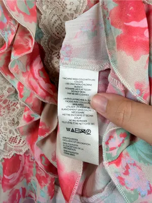 FREE PEOPLE Bad At Love Printed Blouse / Ivory Combo SMALL Floral Cottagecore thumbnail 6