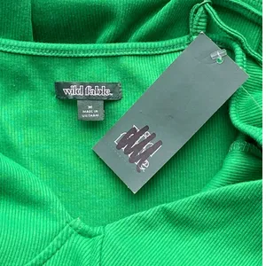 NWT ~ WILD FABLE Green Ribbed Knit Short Skater Mini Dress ~ Women's Size MEDIUM thumbnail 6