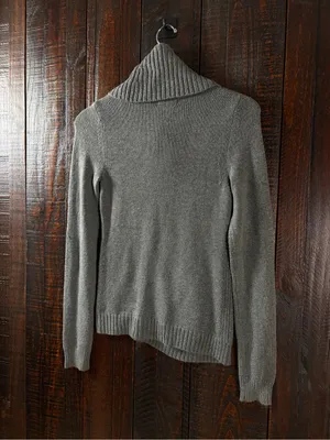 GAP Very Soft Cowl Neck Gray Sweater XS thumbnail 7