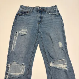 Altar'd State Jeans Women 26 Blue Distressed Straight Leg High Rise 100% Cotton thumbnail 1