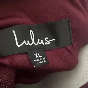 Lulu's burgundy Lace Maxi Dress thumbnail 2