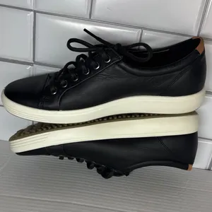 ECCO Soft 7 Sneaker Womens 40 Black Excellent Leather Lace-Up Low Top thumbnail 10