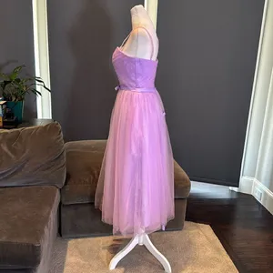 Women’s Tea Length Purple Prom Party Dress CorsetBack Sweetheart Neckline Size 4 thumbnail 9