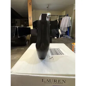 Lauren Ralph Lauren Harpher Leather Boots Black Size 6.5 thumbnail 5