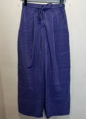 Anthropologie - Maeve Seamed Wide-Leg Track Pants Athletic Casual Travel Purple thumbnail 2
