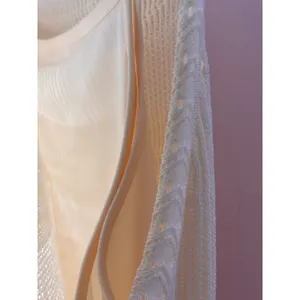 Rachel Zoe Womens Maxi Dress L‎ Cream Pointelle Knit Sleeveless Belted Coastal thumbnail 8