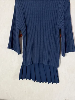 Free People Beach NWT Kenzie Sweater & Skirt Set in Darkest Night Navy S thumbnail 9