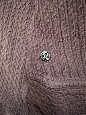 Lululemon Retreat Yourself Pullover Turtleneck Long Sleeve Textured Brown Sz M/L thumbnail 7
