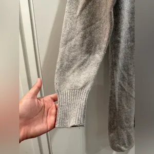 Gray Knit Sweater Dress with Pocket 100%Cashmere Size‎ M thumbnail 11