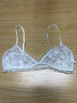 Free People Save the Date Ivory Floral Lace Bralette Bra XS thumbnail 2