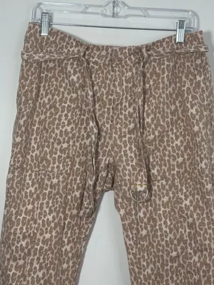Anthropologie The Wanderer Leopard Print Cargo Pants Size 30 Belted Utility thumbnail 3