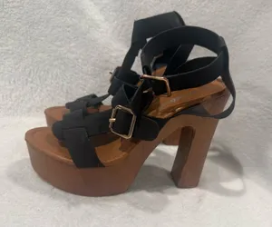 Weeboo Platform Heels Black Size 6 thumbnail 1