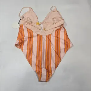 Tularosa Knotted One Piece in Tangerine Stripe thumbnail 11