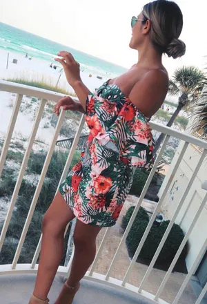 Floral Mini Dress Multi Size L thumbnail 1