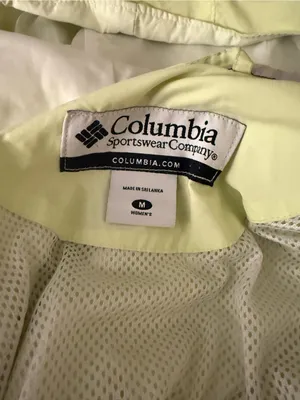 Columbia Windbreaker Jacket in Pale Yellow/Mint Green thumbnail 3