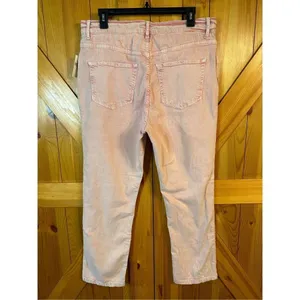 Pilcro and the Letterpress Ultra High-Rise Acid Wash Straight Jeans Pink/Rose 31 thumbnail 7