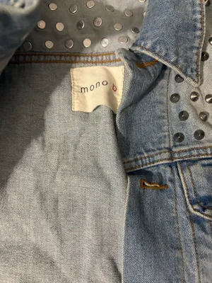 Mono B-Denim Vest-Faded Wash Studded Denim Vest One Size Fit All thumbnail 3