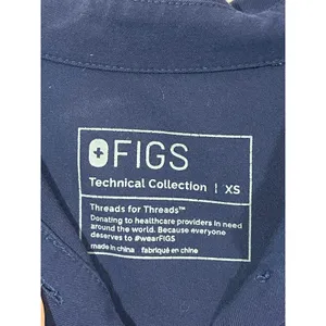 FIGS Nala Short Sleeve Scrub Polo Top - Blue - XS thumbnail 6