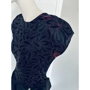 Vintage Filigree Ltd. Elegant‎ Black Sparkle Party Cocktail Dress Satin Bow Sz 8 thumbnail 15