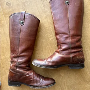 Frye Melissa Button Brown Leather Cognac Tall Riding Boots, Women’s Size 7 thumbnail 13