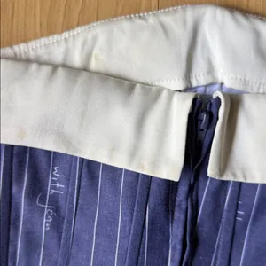 With Jean Navy Pinstripe Strapless Dress with White Trim thumbnail 6