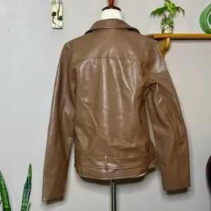 Old Navy Faux Leather Moto Jacket Women’s Size Medium thumbnail 3