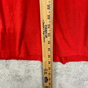 Vintage Fruit of the Loom Shirt‎ XL Red Christmas Santa Reindeer Applique USA thumbnail 4