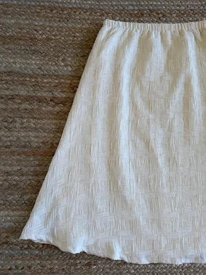 Choklate Paris Textured Midi Skirt in Cream thumbnail 3