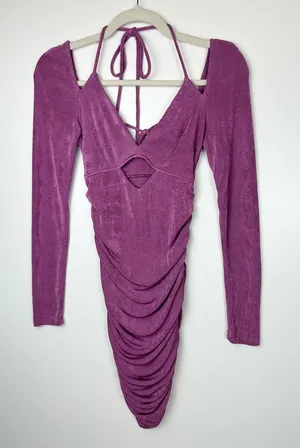 Princess Polly Stretch Halter Mini Dress thumbnail 1