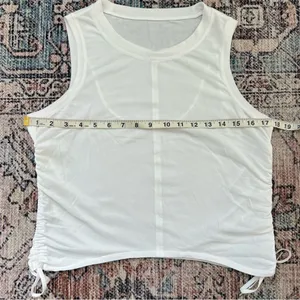 Lululemon Cinch it Up Tank Top White Size 6 Sleeveless Shirt thumbnail 10