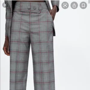 ZARA Grey Plaid wide leg culottes Size XS thumbnail 11
