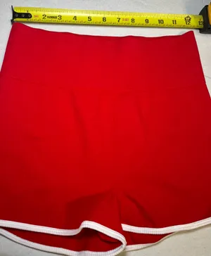 NWT Wild Fable High Rise Seamless Slim Biker Running Red Hot Shorts Size M thumbnail 4