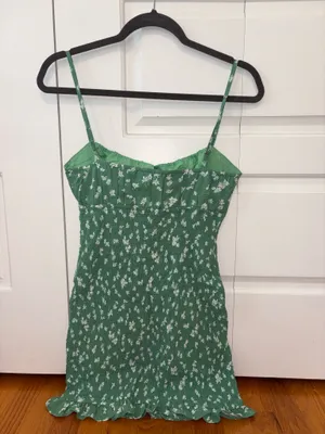 Princess Polly Green Floral Mini Dress thumbnail 2