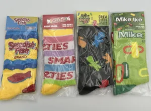 Novelty Crew Socks Candy Favorites Size 6/7-12 Candy 4 Pairs Fun Colorful New thumbnail 1