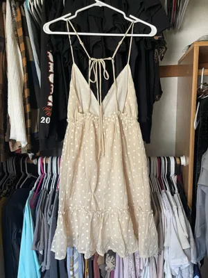 Poka dot dress Tan thumbnail 2