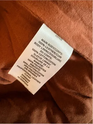 Hinge Zip Pocket Leather Jacket Brown Size 1 (19” PTP oversized) NWT thumbnail 10