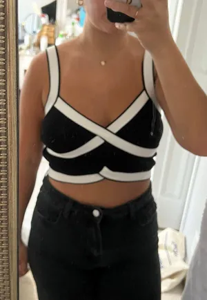 Cider Black And White Top thumbnail 1