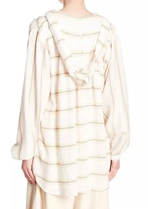 Free People Rolling Clouds Hooded Blouse thumbnail 3