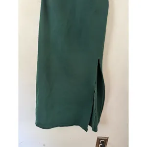 Z Supply Emerld Green High Neck Ruched Stretchy Side Slit Dress Size Small thumbnail 5