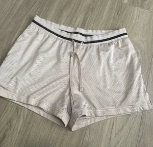 Women’s Lightweight Mesh Lounge Shorts in Light Gray Size L thumbnail 1