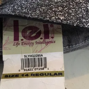 L.E.I. Denim Jeans Grey Wash Juniors 14 Low Rise Hiphugger Bootcut Stretch Belt thumbnail 7