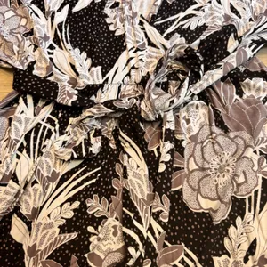 NWT Soma Kimono Wrap Short Sleeve‎ Dress Vintage Bouquet Black XXL 2XL thumbnail 4