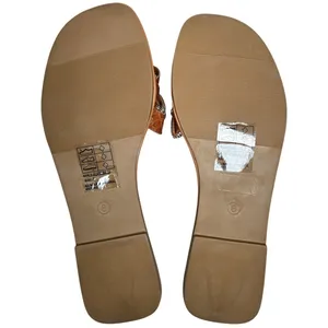 Yoki Women Rust Crocodile Embossed‎ Rhinestone Slide Sandals Size 8 thumbnail 4