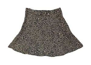 REFORMATION Leopard Print Mini Skirt SUSTAINABLE Flowy Size 2 Animal Tan Black thumbnail 1