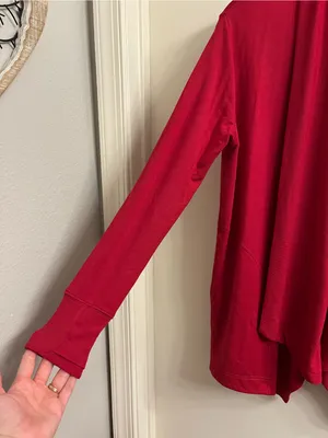 Athleta Pranayama Restore Wrap Cardigan Red Size XS thumbnail 6