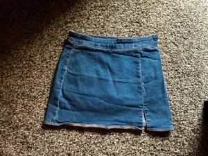 American Eagle Skirt Denim Mini High-Rise thumbnail 8